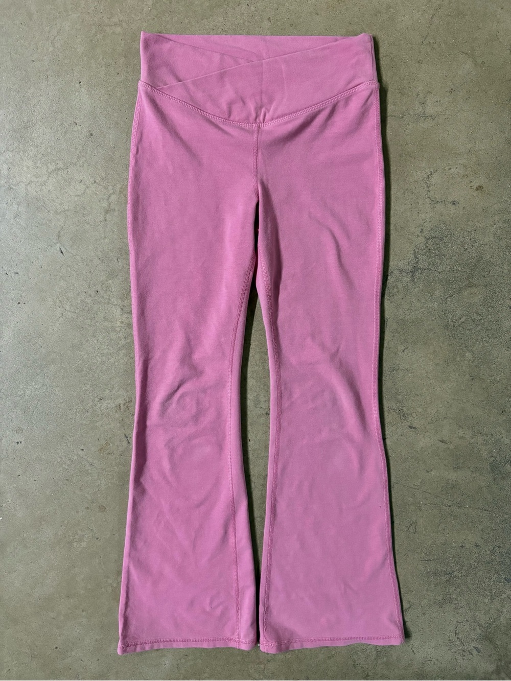 Girls Pink Flare Yoga Pants